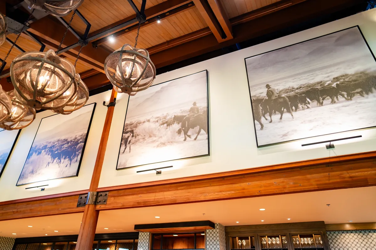 The Lodge restaurant, where 97 Builders updated counters, trim, decor and furniture